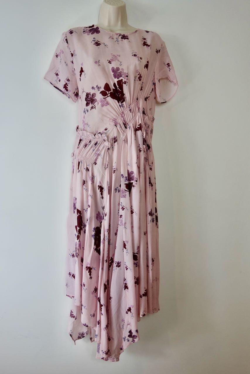 Line pink floral asymmetric Lois dress