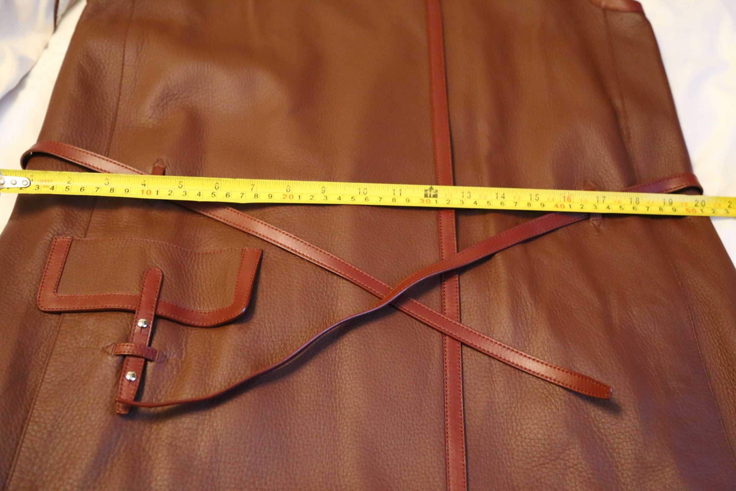 Hermes Soft Maroon Leather Long Gilet