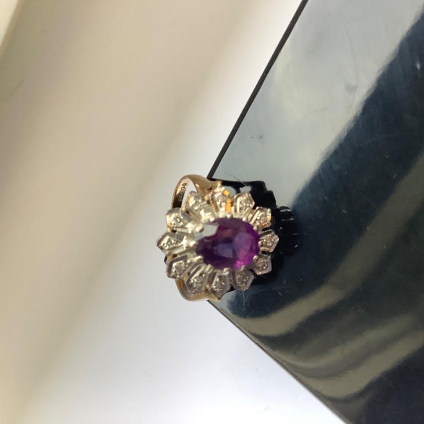 Bespoke Vintage Amethyst & Diamond Ring