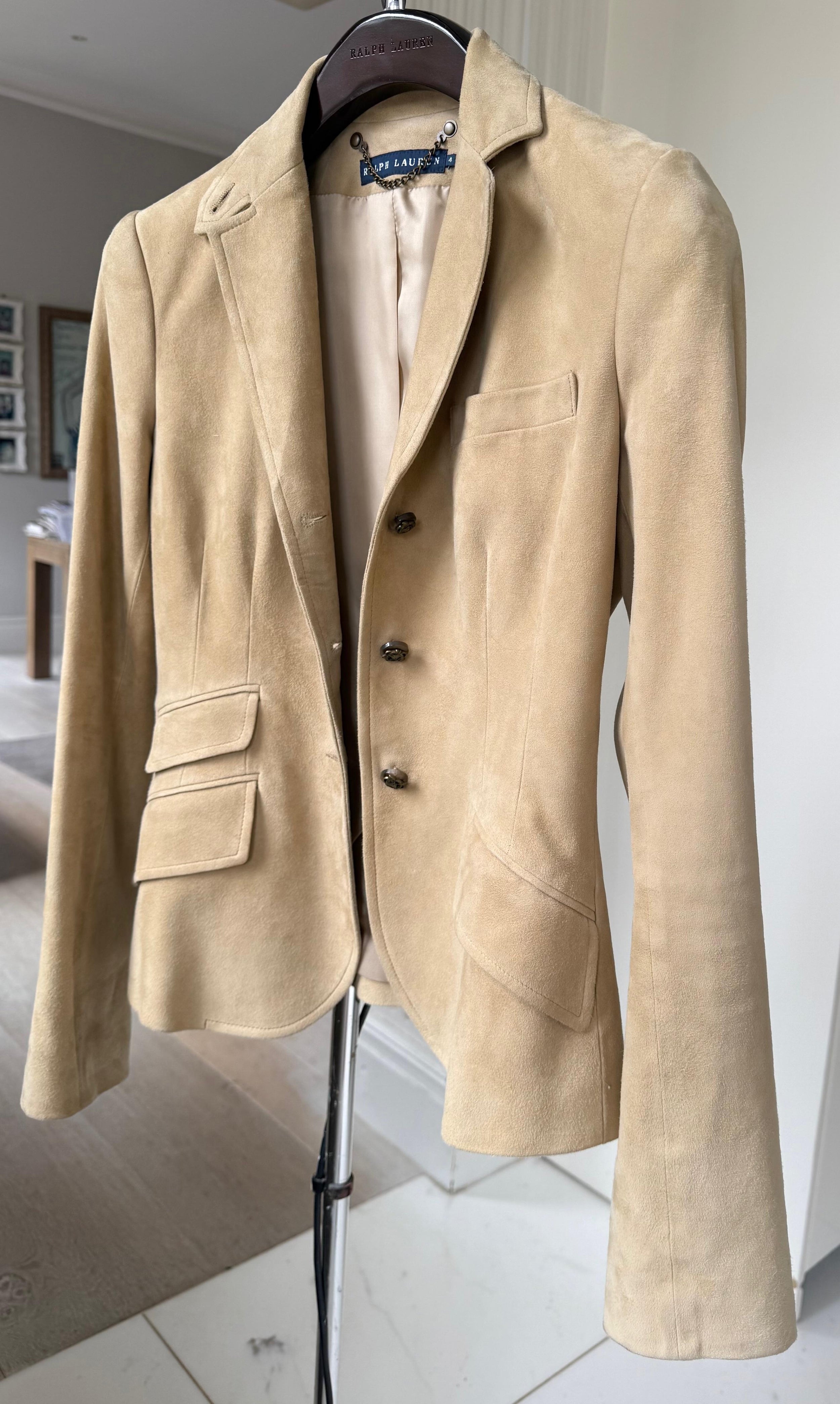 Ralph Lauren Beige Suede Blazer