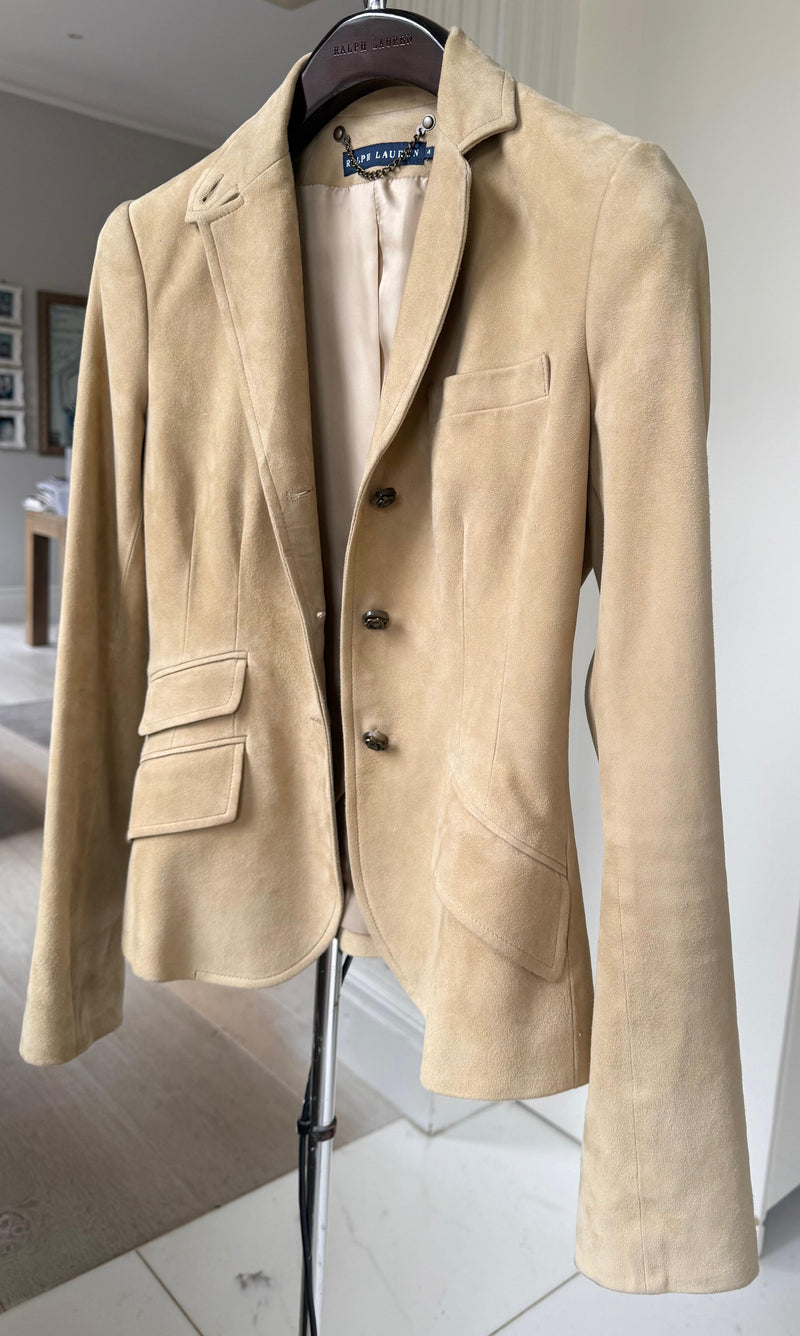 Ralph Lauren Beige Suede Blazer