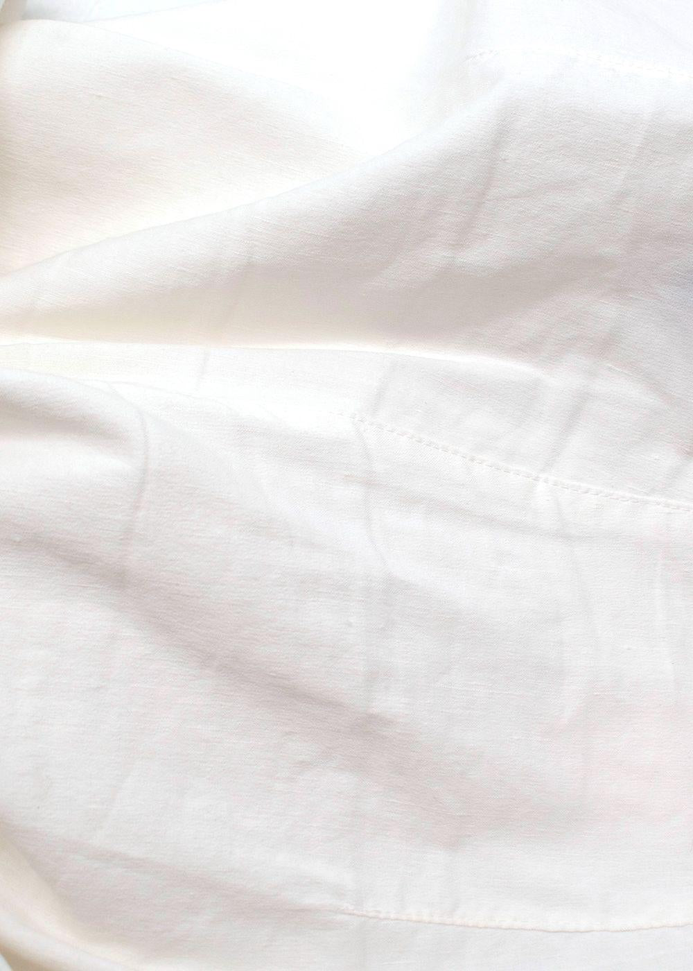 Theory White Linen Blend Cropped Trouser