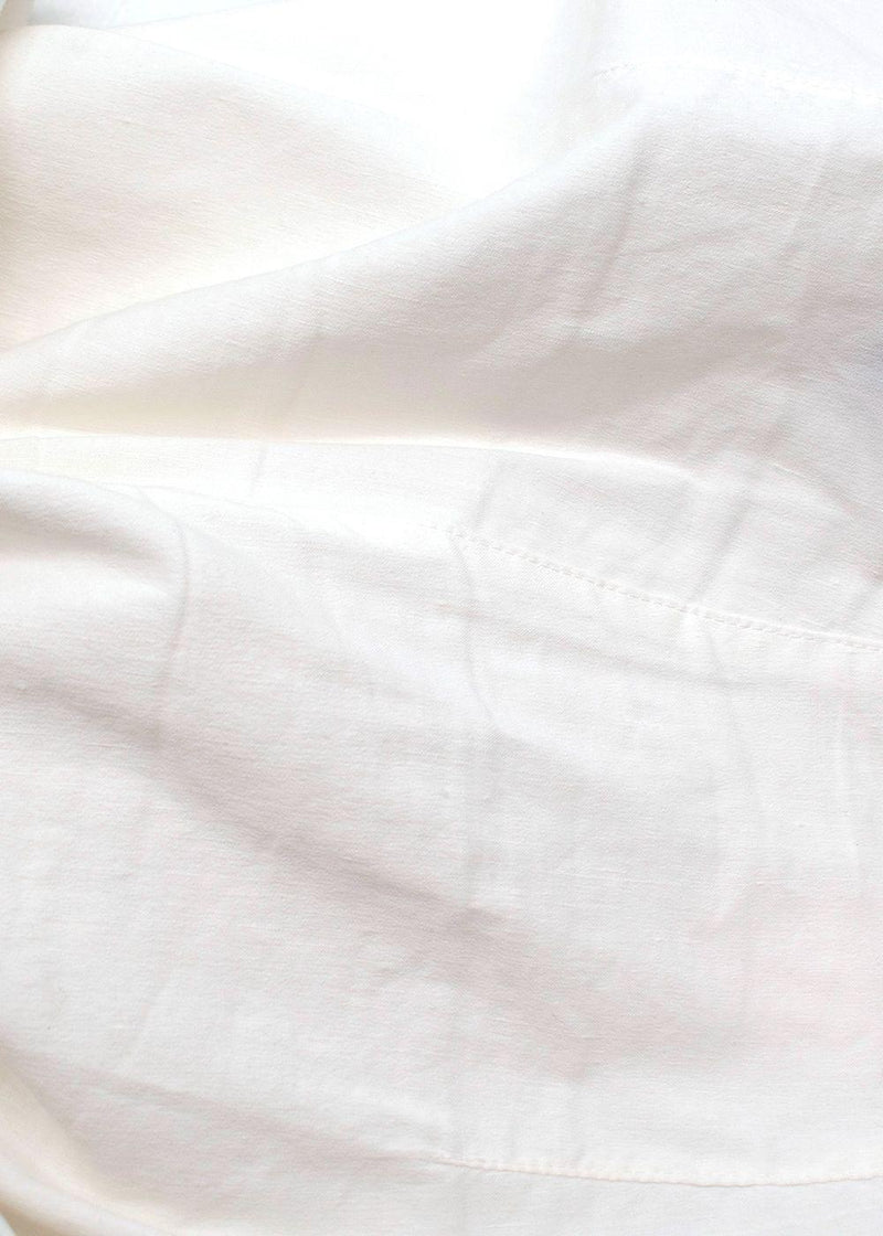 Theory White Linen Blend Cropped Trouser
