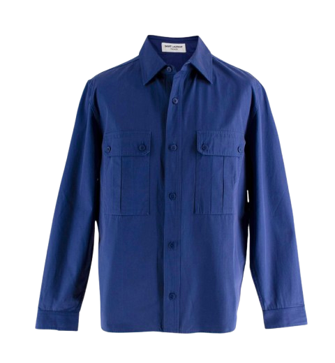 Saint Laurent Purple Cotton Overshirt