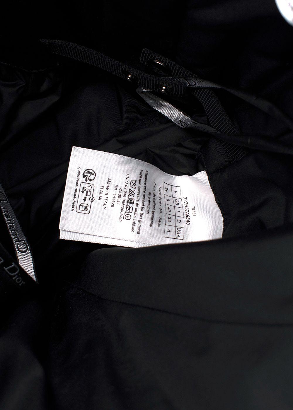 Dior Black Corset Bubble Hem Silk Mini Dress