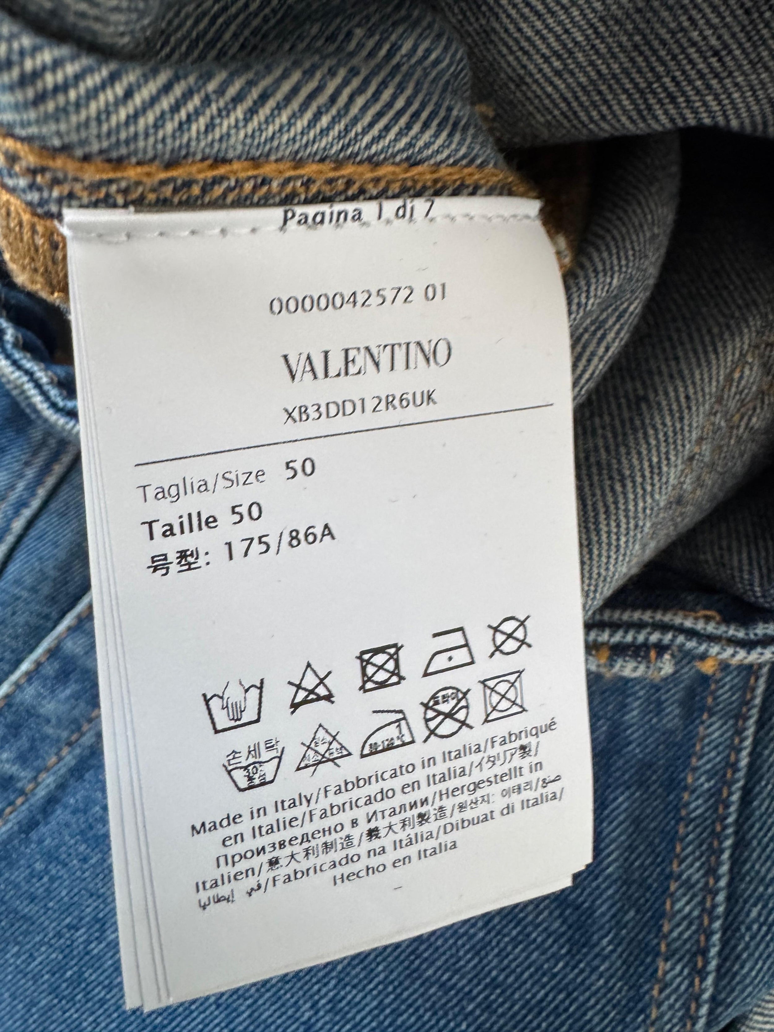 Valentino Denim Cuffed Shorts