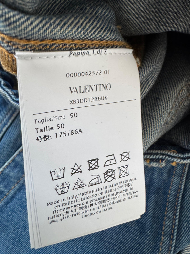 Valentino Denim Cuffed Shorts