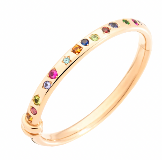 Rose Gold Stone Iconica Bangle