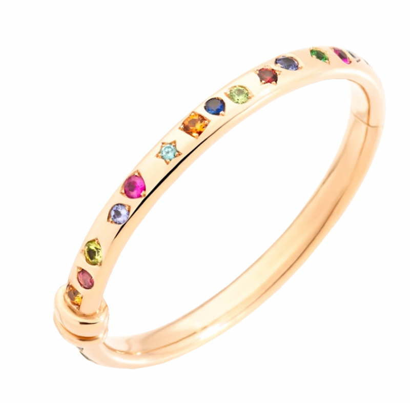 Rose Gold Stone Iconica Bangle