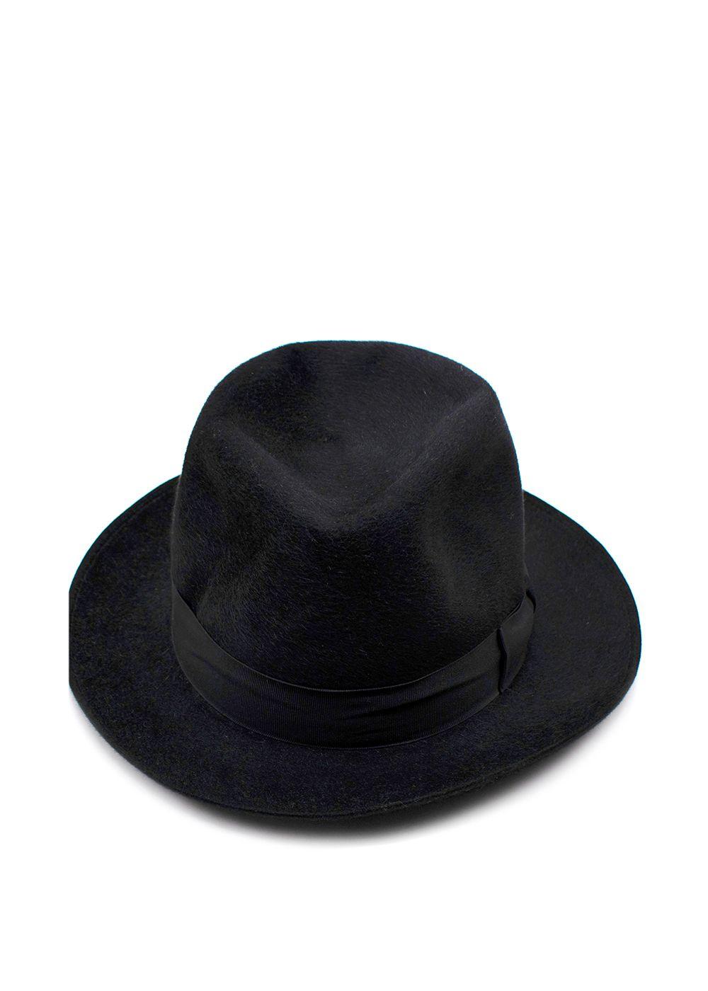 Borsalino Black Trilby Hat