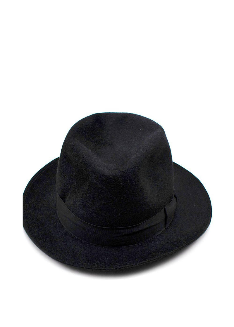 Borsalino Black Trilby Hat
