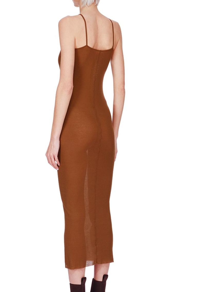 Rick Owens Skorpio Ribbed-Knit Midi Dress