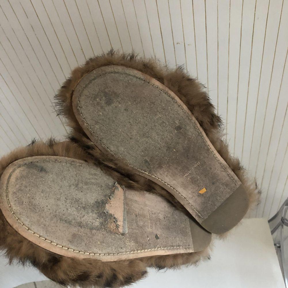 Embellished Faux Fur Slippers
