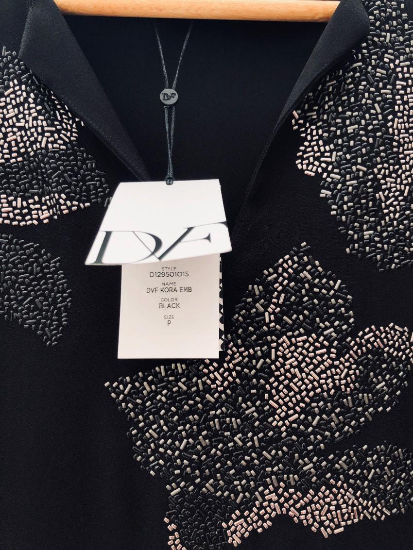 Diane Von Furstenberg Kora embellished crepe de chine mini dress