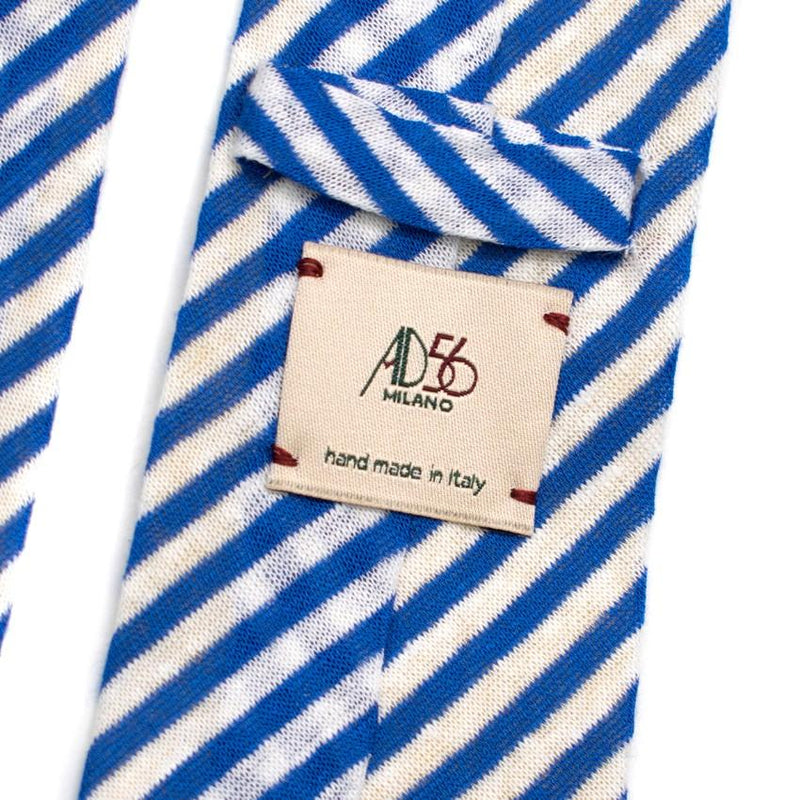 AD56 Milano Blue & White Striped Tie