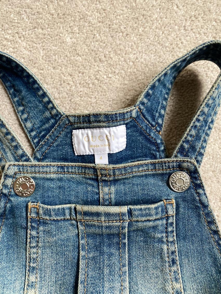 Gucci Distressed Denim Kids 4Y Dungarees
