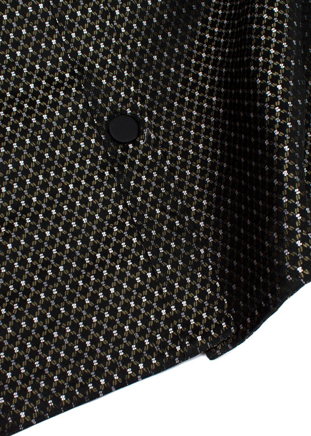Fendi Black Silk Printed Button-down Shirt