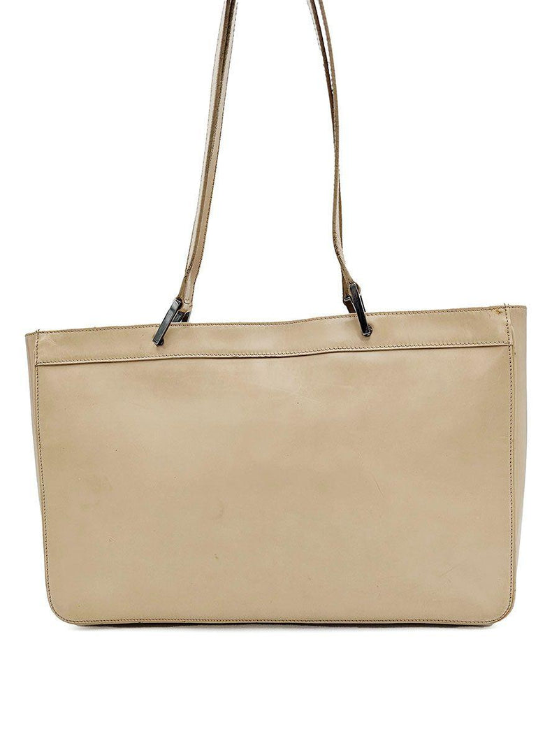 Vintage Jackie Beige Patent Leather Shoulder Bag