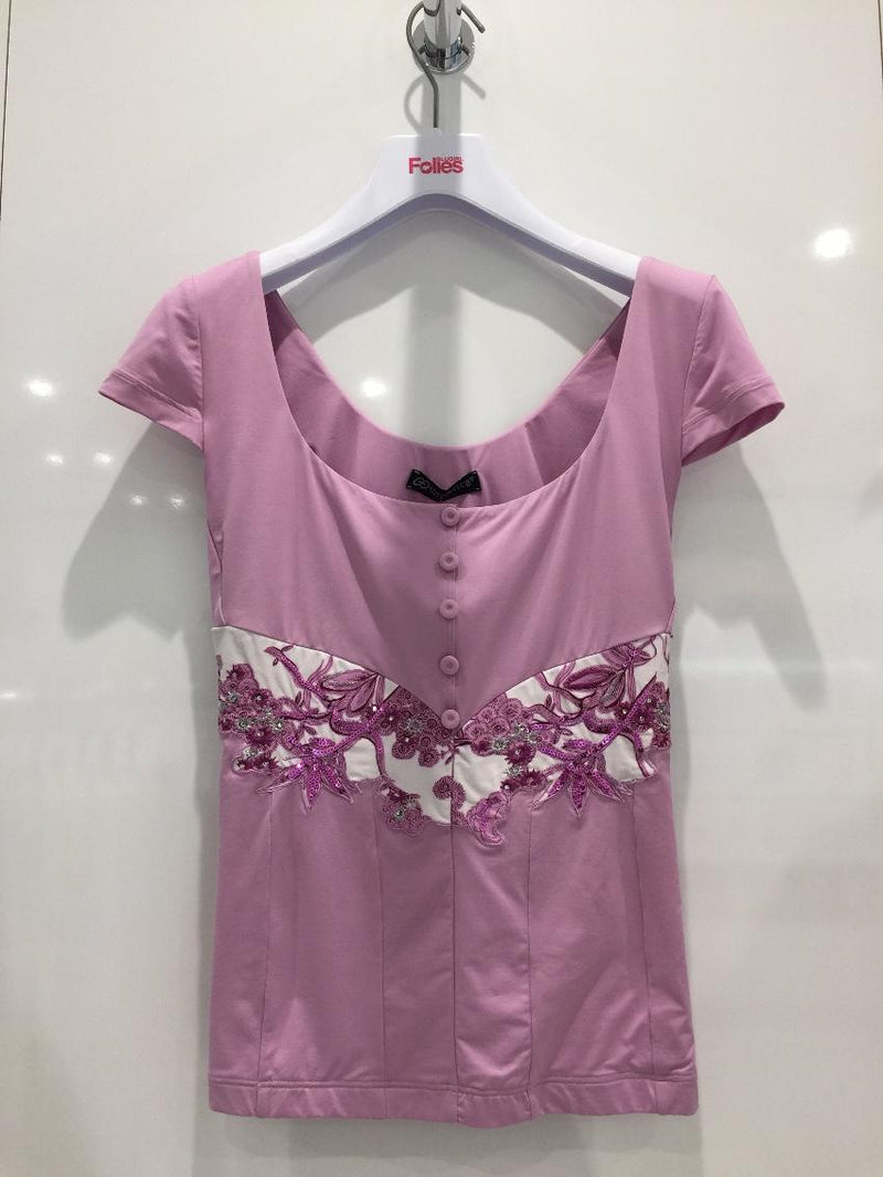 Cotton Club Lavender Square Neck Top