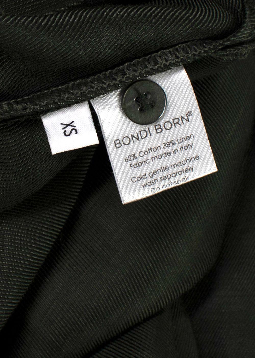 Bondi Born Notched-Neck Khaki Maxi Dress