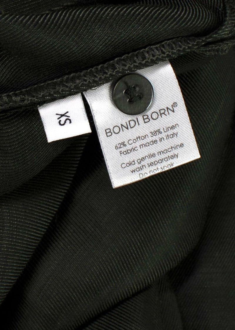 Bondi Born Notched-Neck Khaki Maxi Dress