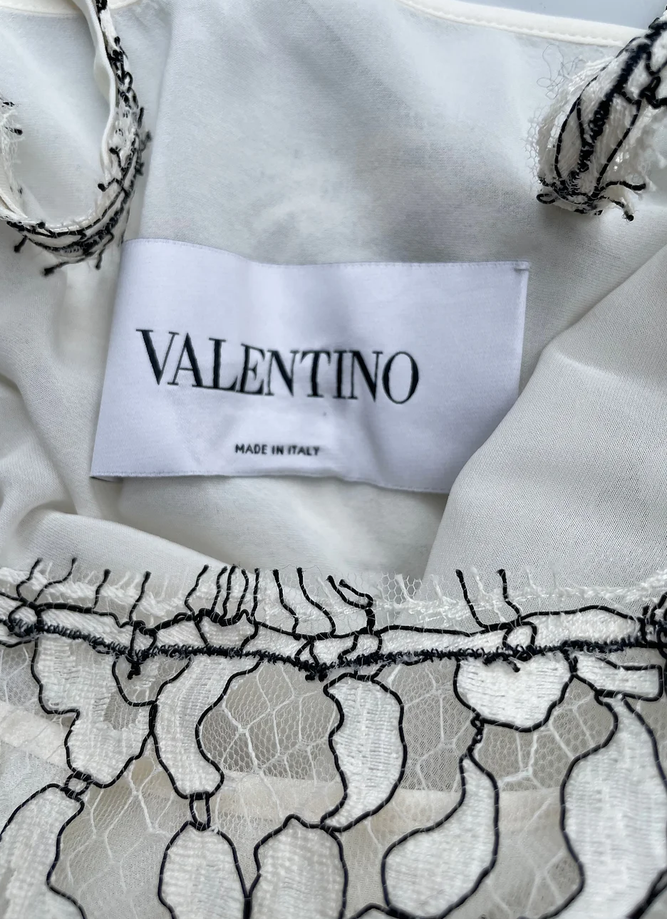 White Floral Lace Frilled Dress