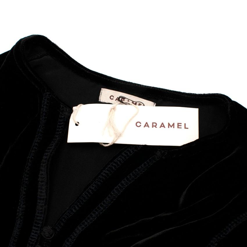 Caramel Delves Kaftan in Black Velvet