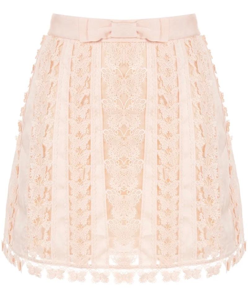 Butterfly Linen Mini Skirt