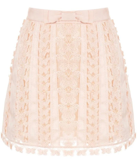 Butterfly Linen Mini Skirt
