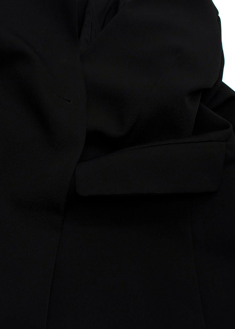 Issue Twelve Black Collarless Single Breasted Blazer