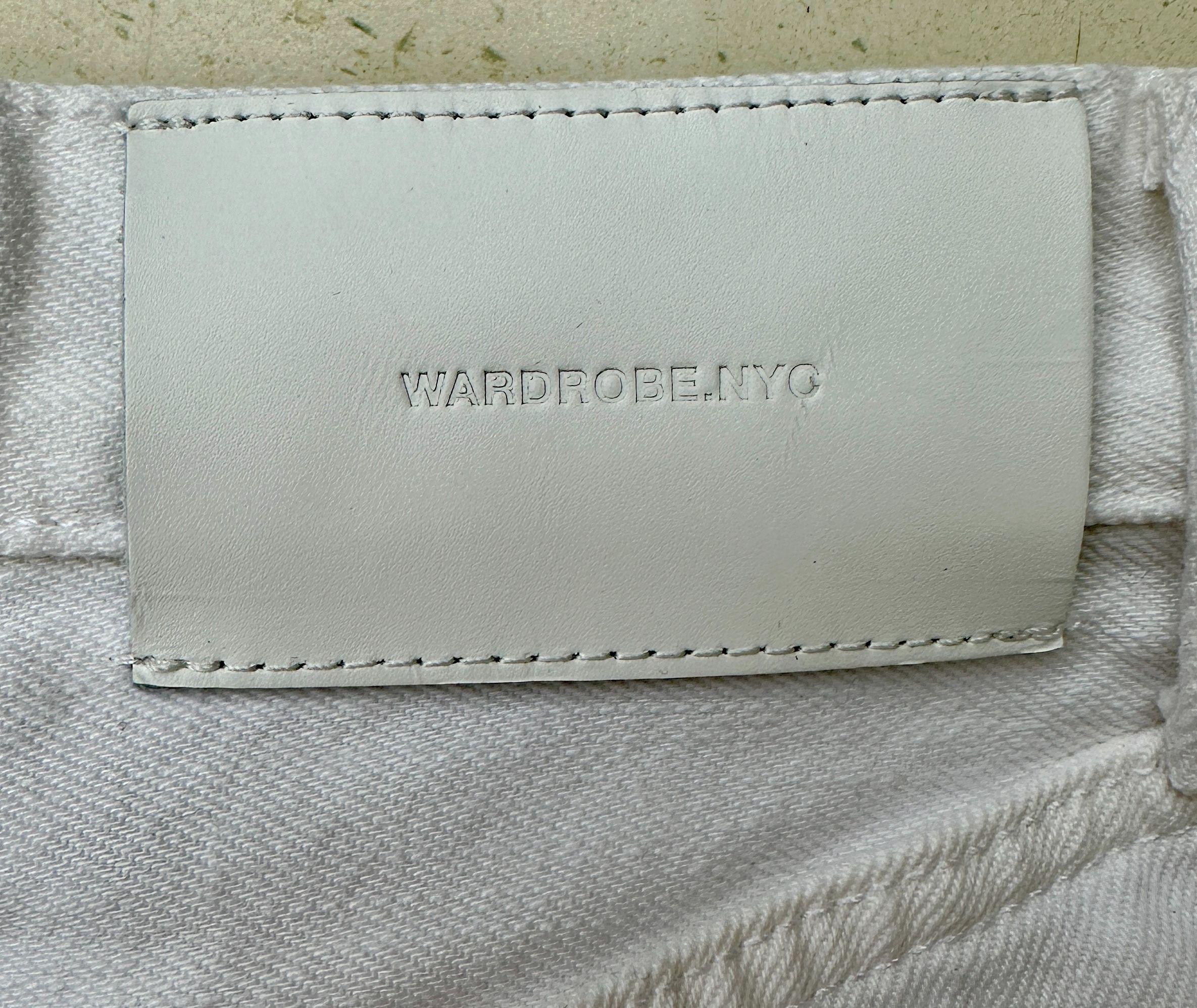 Wardrobe NYC White Denim Mini Skirt