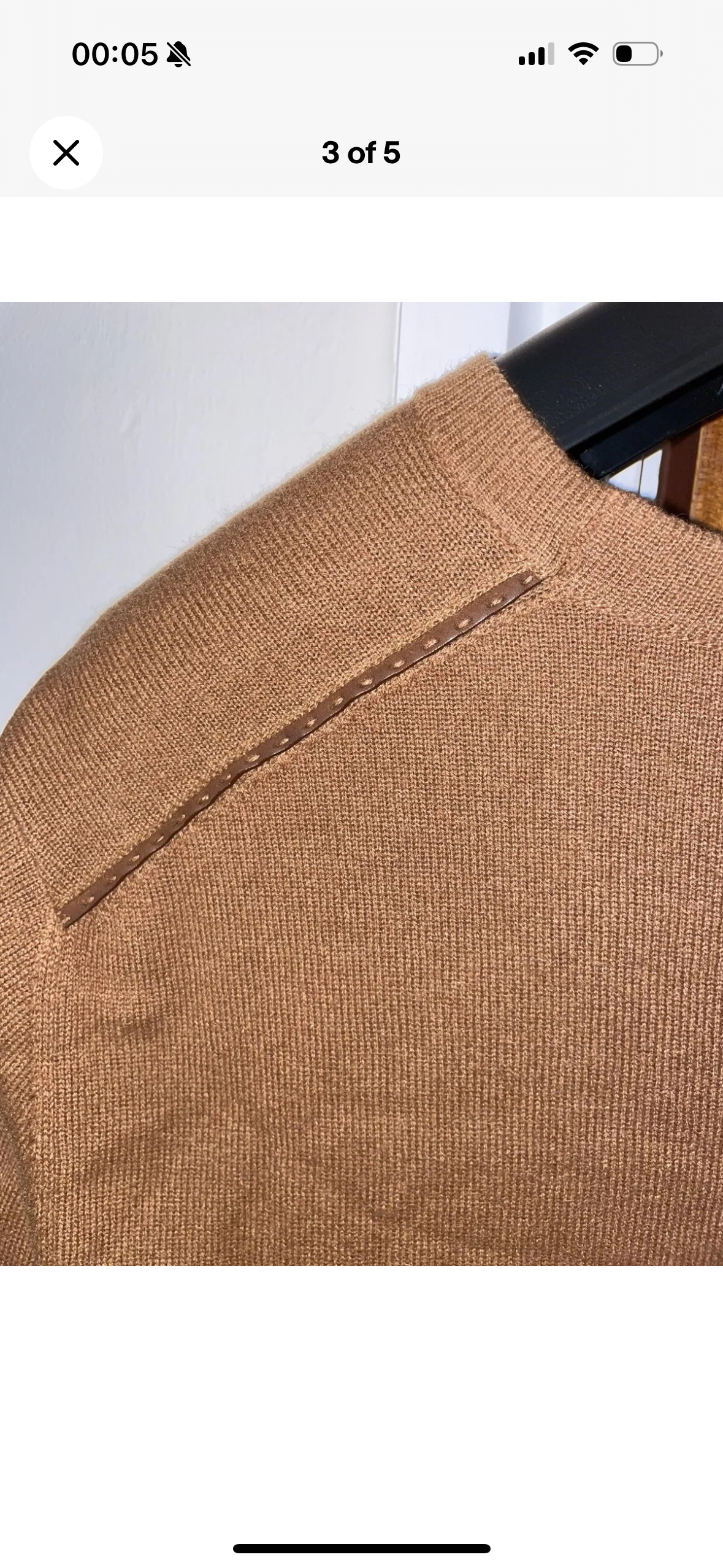Tan Brown Cashmere Round Neck Jumper