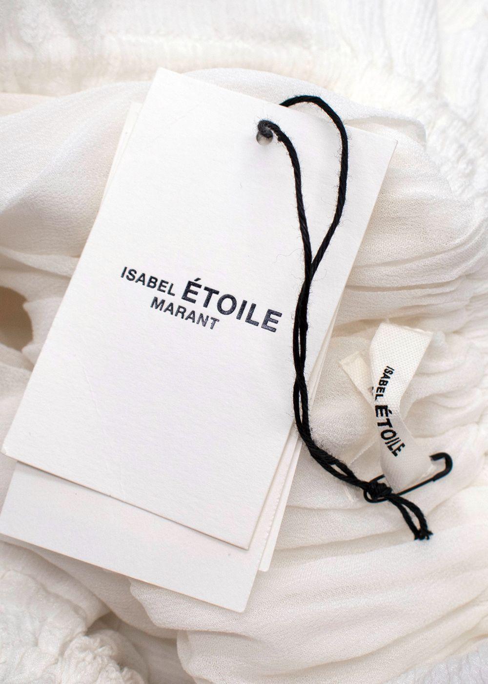 Isabel Marant Etoile White Ruffled Mini Skirt