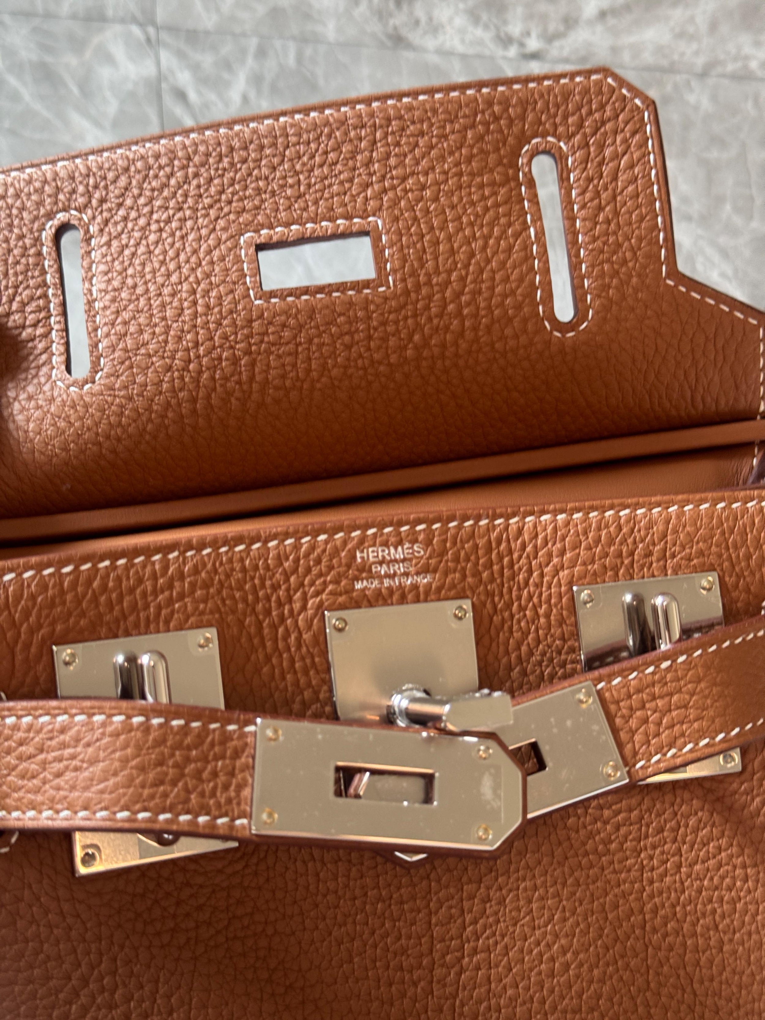 Hermes Full Set Gold Togo Leather New Style Hac