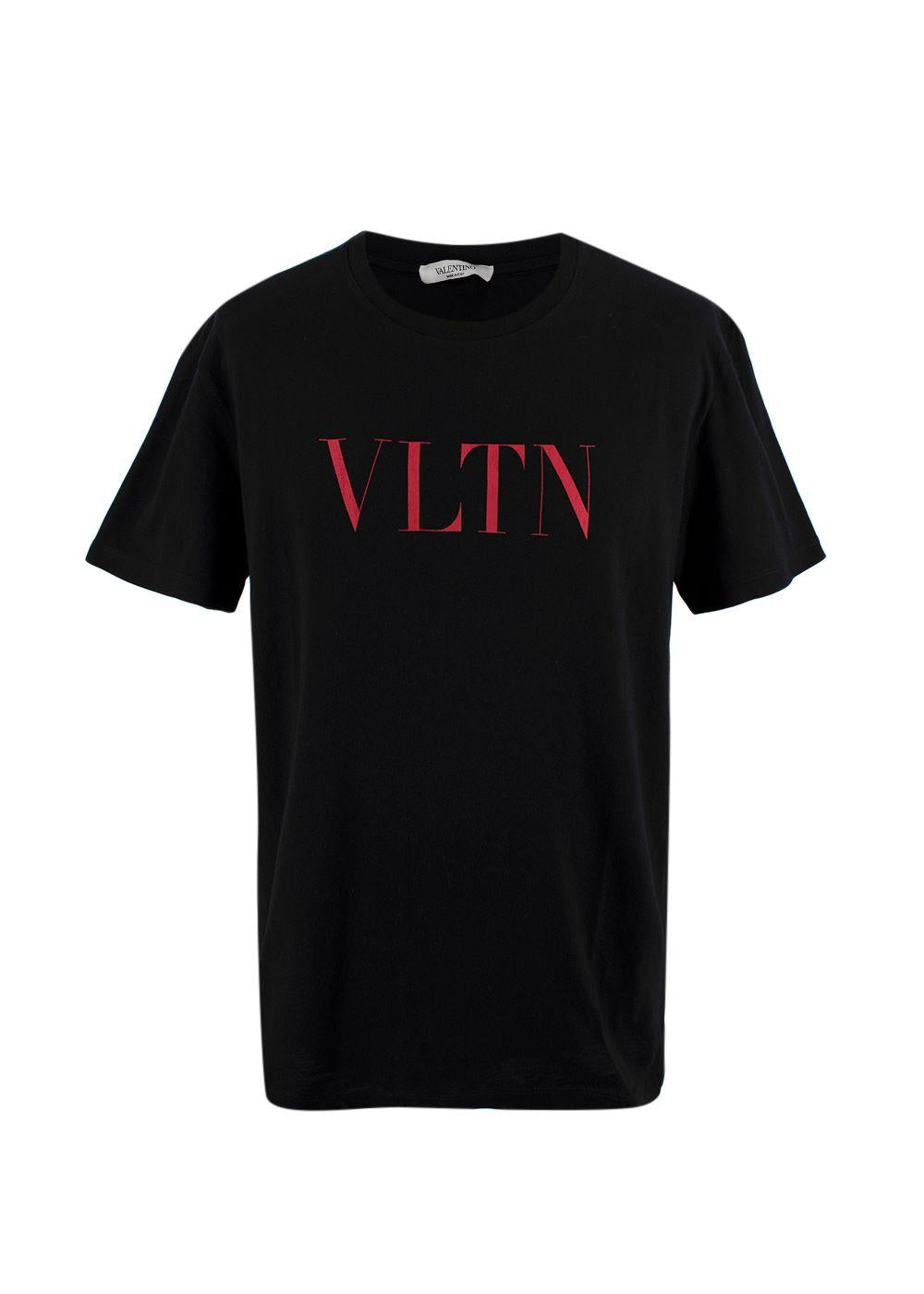 Valentino Black & Red VLTN Logo T-Shirt
