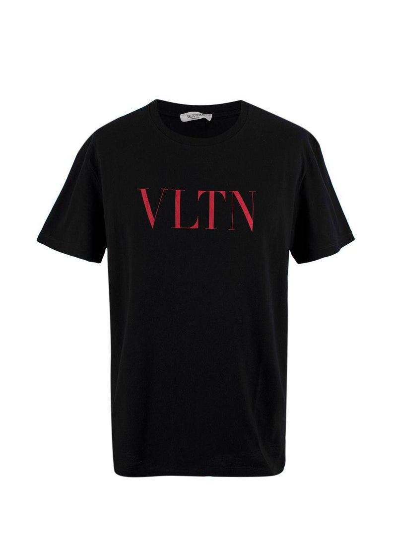 Valentino Black & Red VLTN Logo T-Shirt