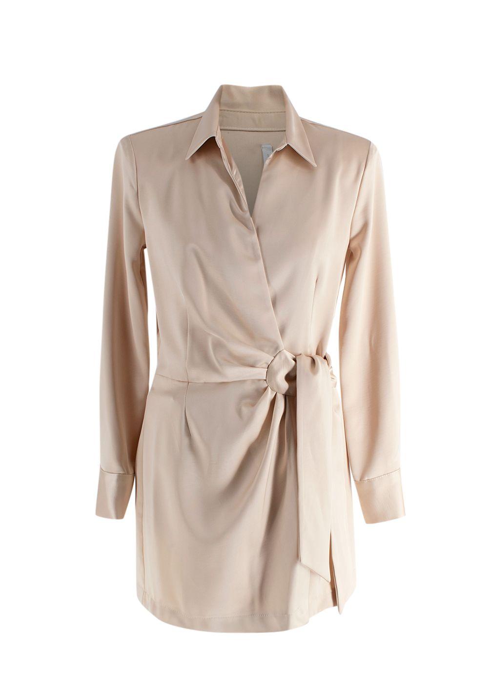 Imperial Champagne Wrap Mini Dress