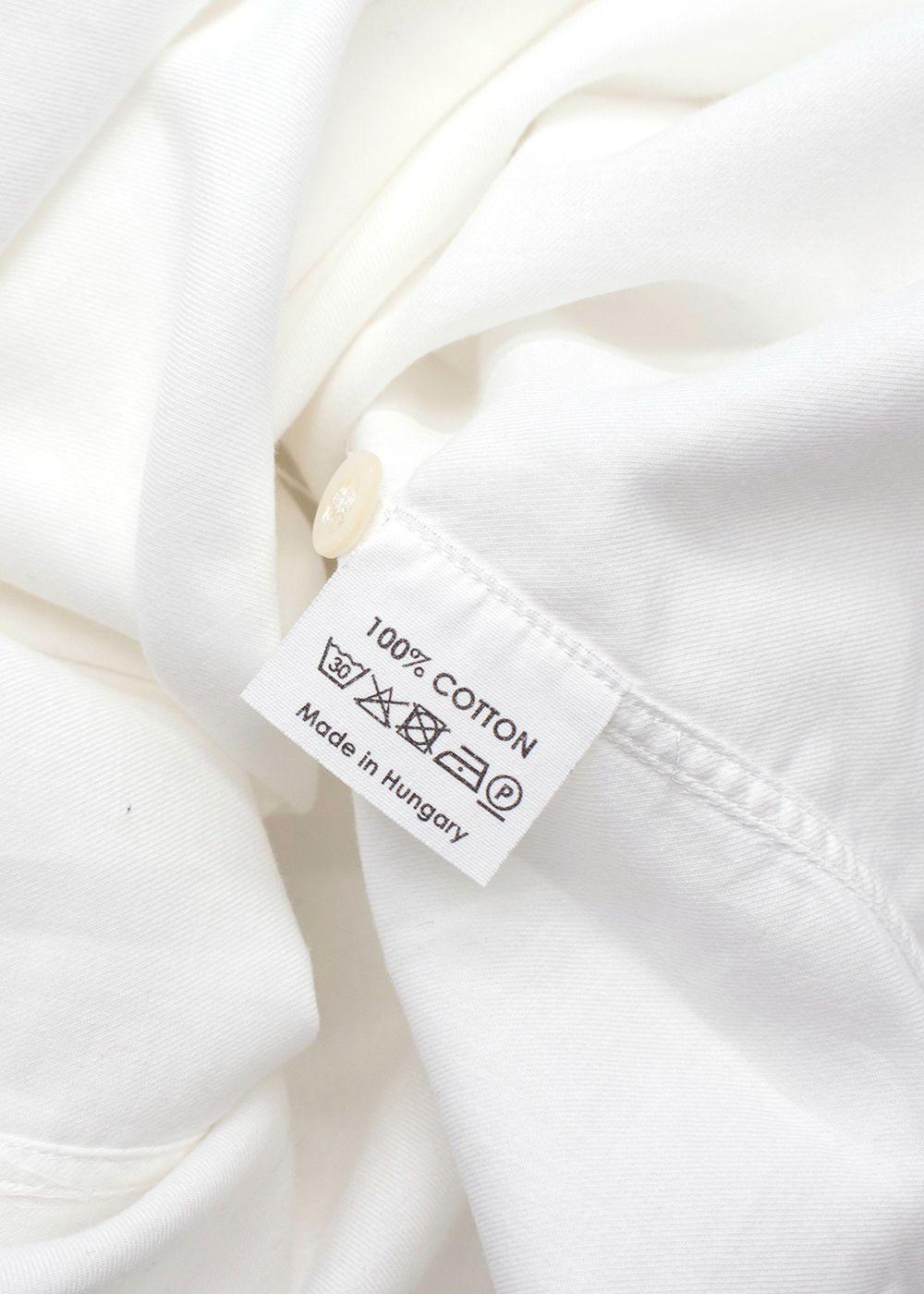 Dries Van Noten White Collarless Shirt