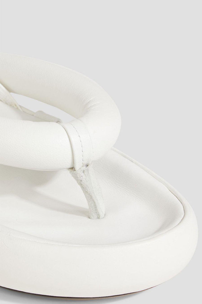 Isabel Marant White Leather “Orene” Platform Sandals