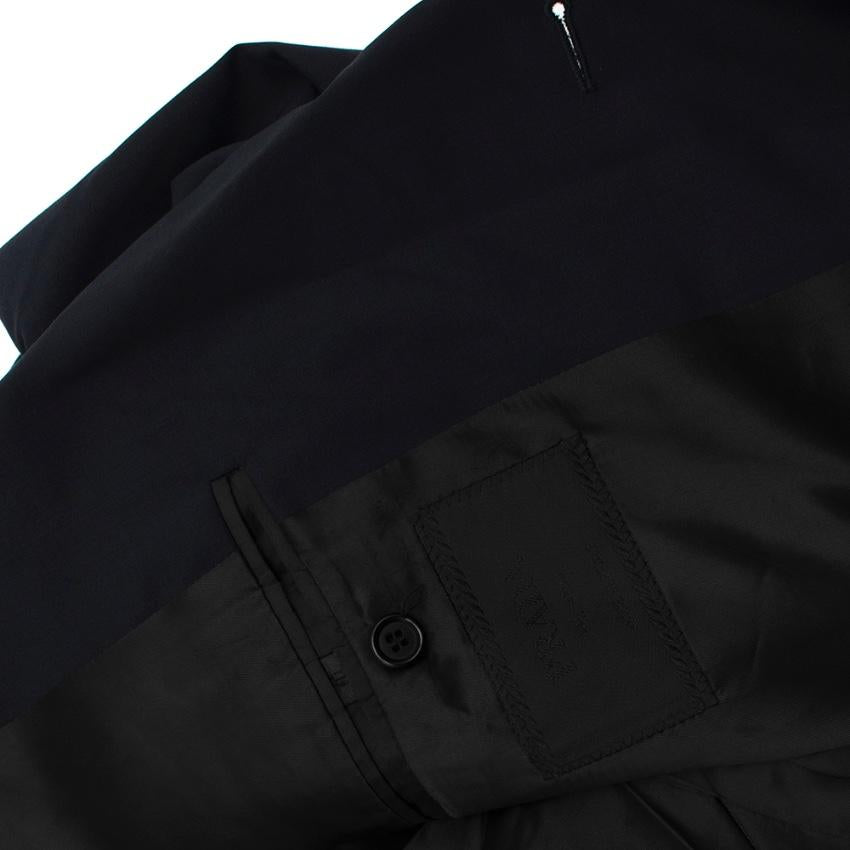 Prada Navy Wool Single Breasted Tailored Jacket
