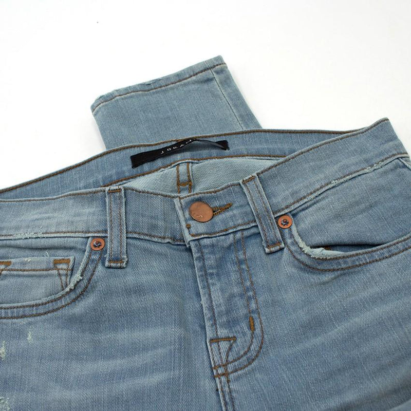 J Brand Blue Skinny Distressed Jeans