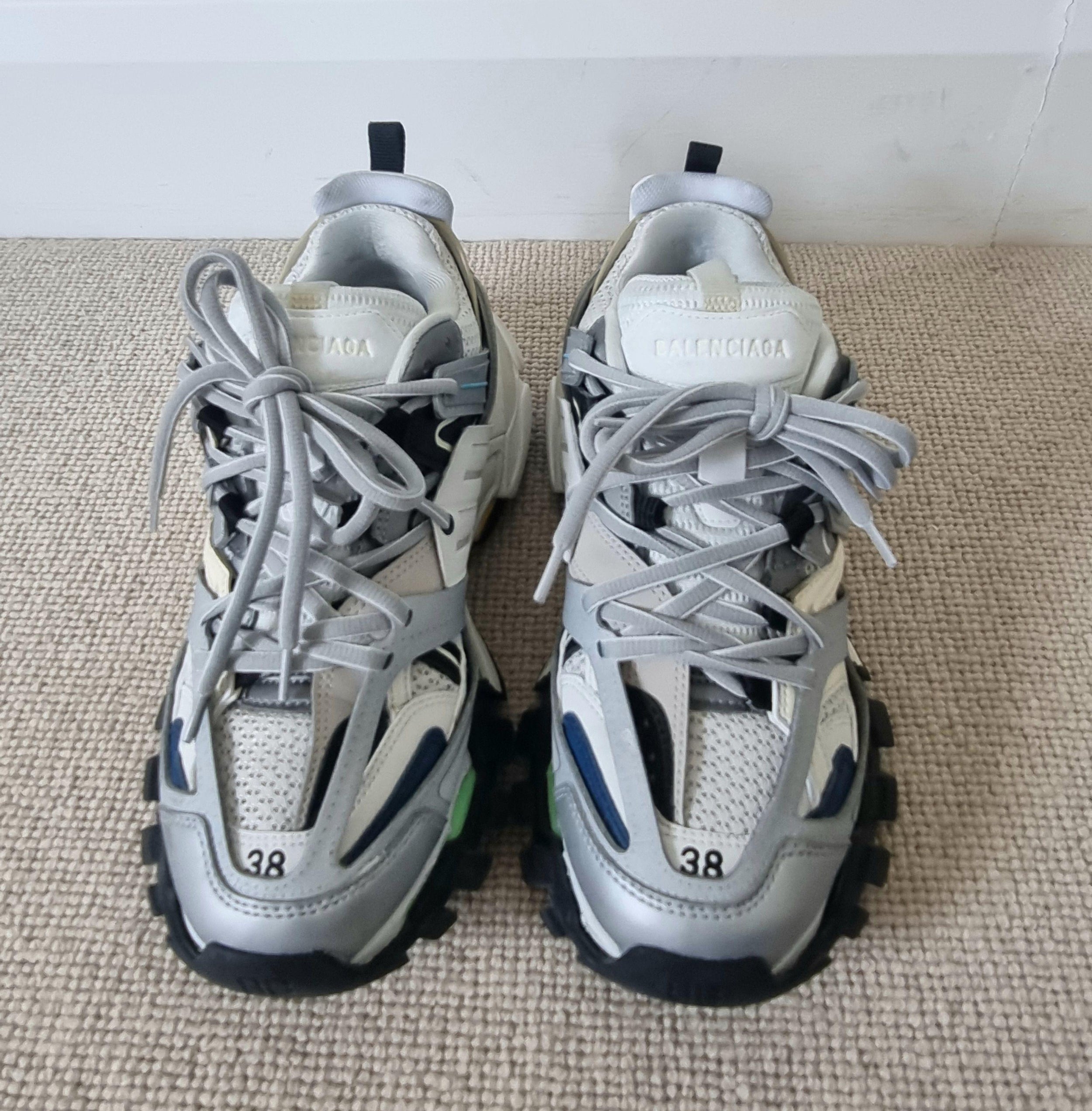 Balenciaga Grey Track Nylon/Mesh Trainers