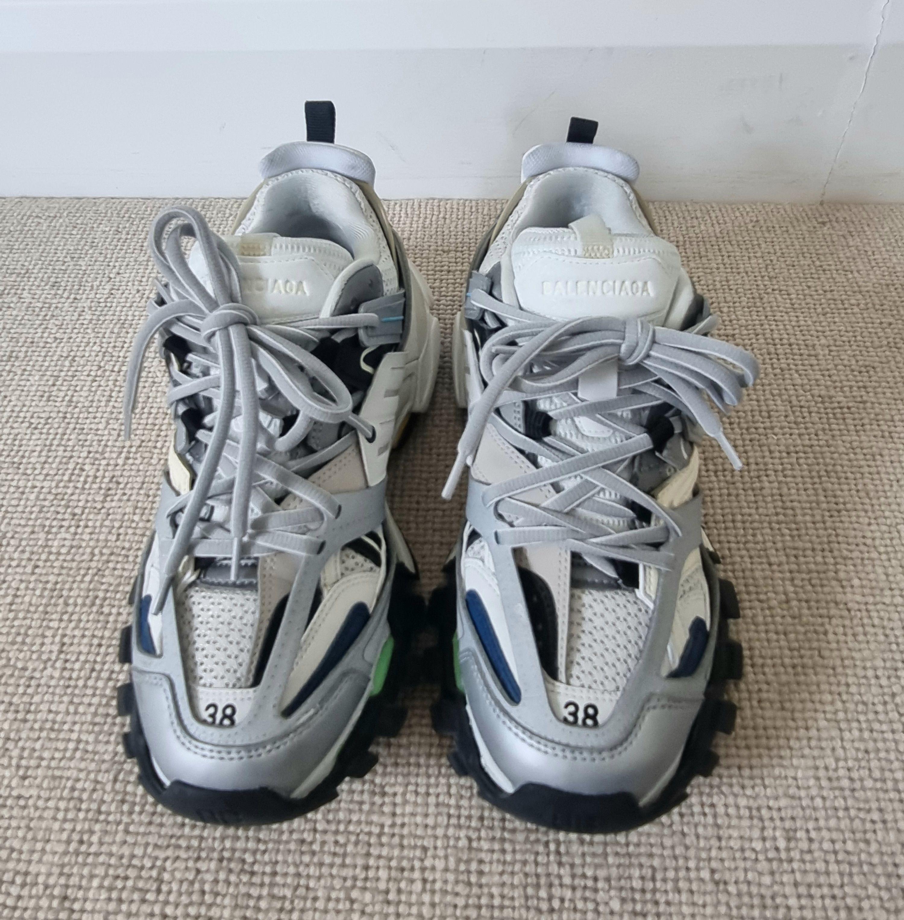 Balenciaga Grey Track Nylon/Mesh Trainers