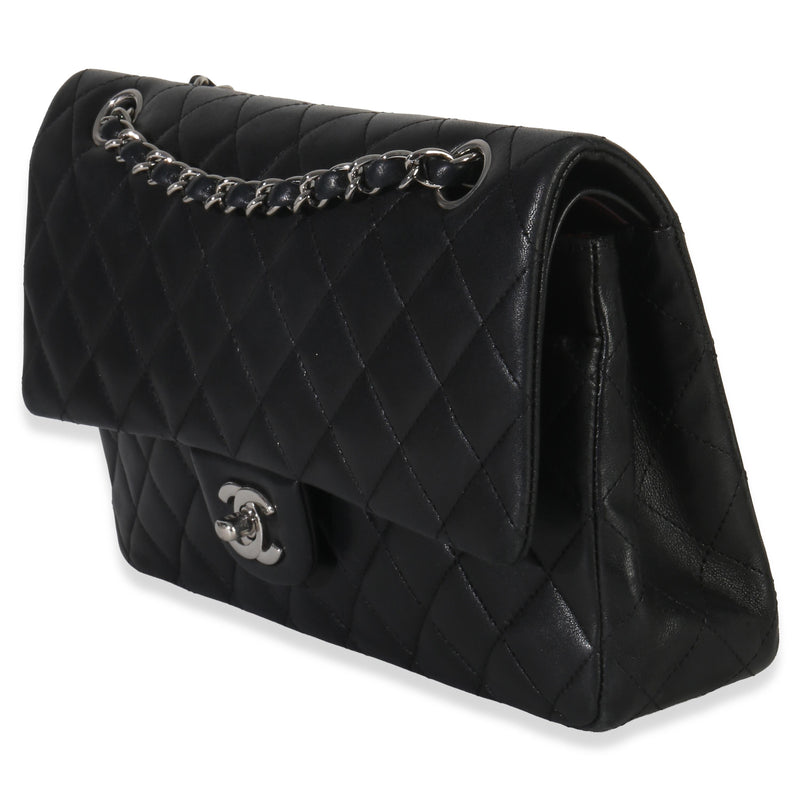 Chanel Black Quilted Lambskin Medium Classic Double Flap Bag