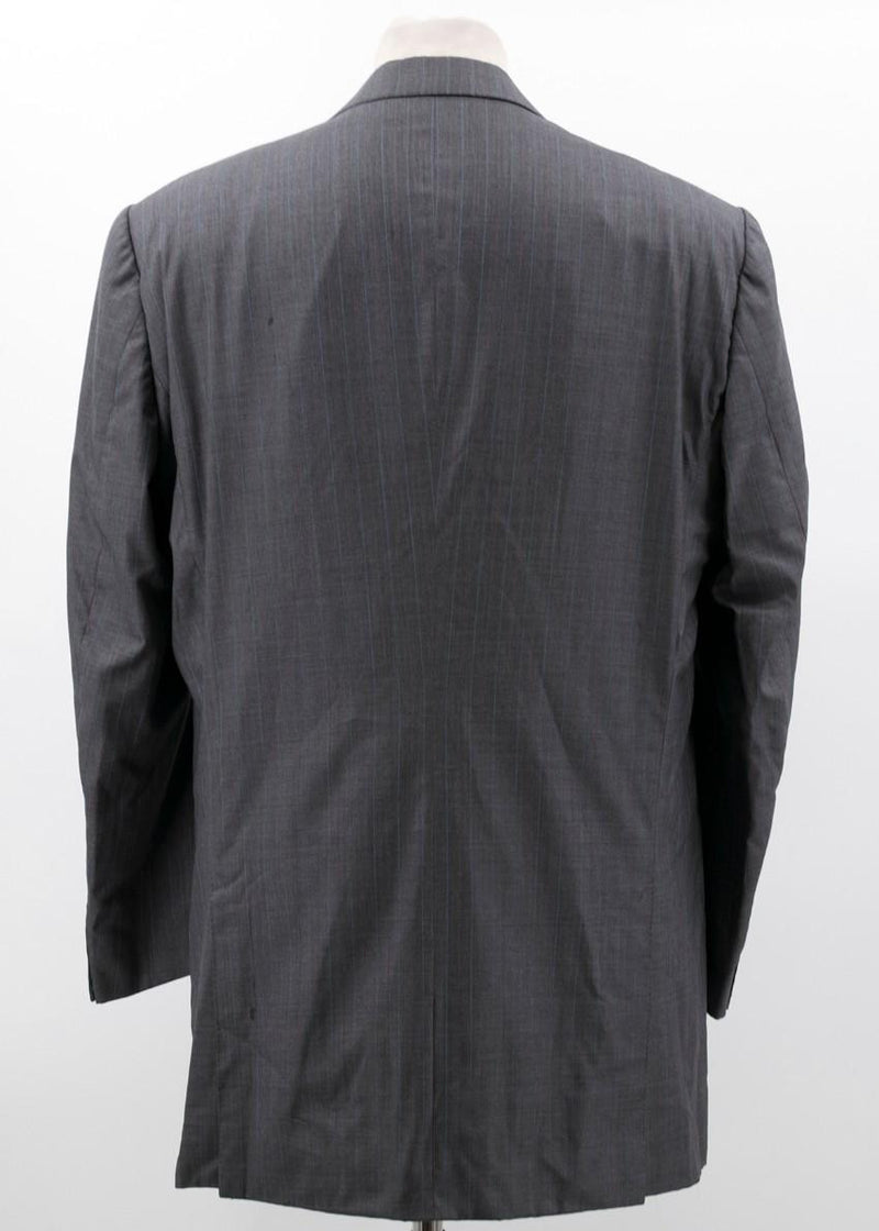 Lanvin Grey and Red Pinstripe Blazer