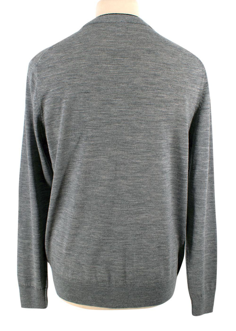 Cerruti 1881 Grey Wool Cardigan