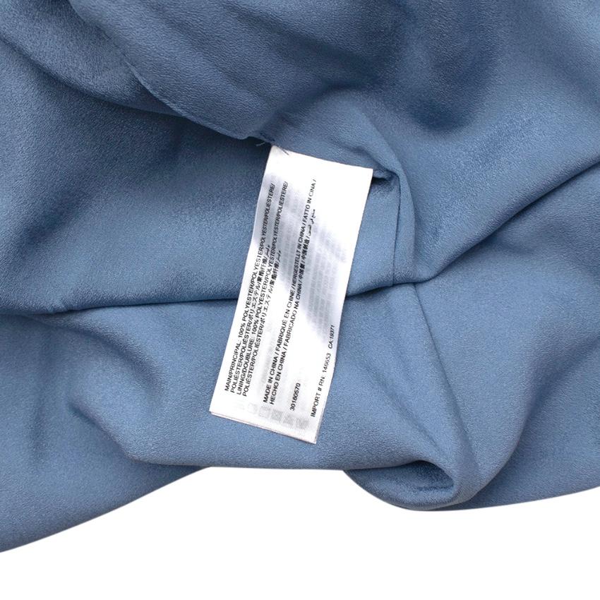 Keepsake Light Blue Satin Ruffled Mini Dress