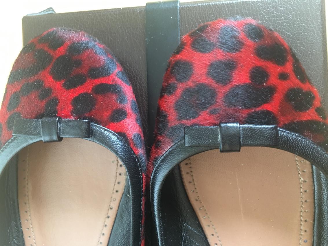 Alaia calf hair ballerina flats