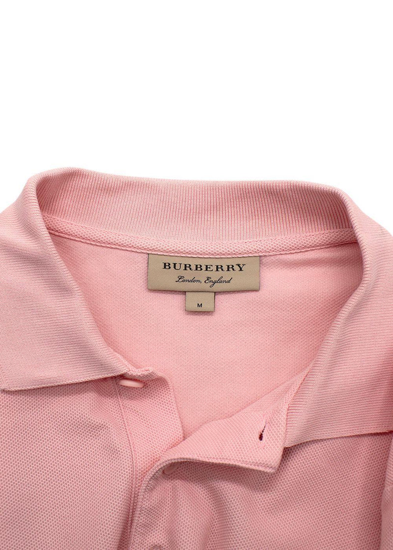 Burberry Pink Logo Polo Shirt