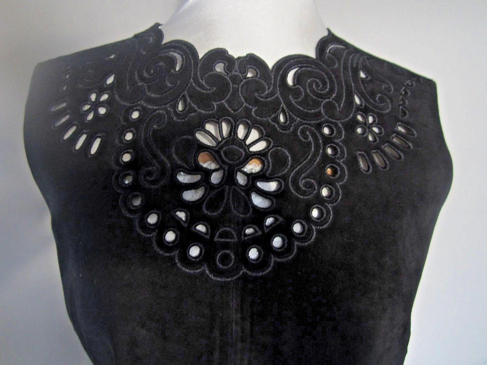 Dolce & Gabbana Black Suede/Leather Dress